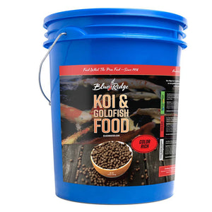 Blue Ridge Koi: Color Rich Pellet 14lb bucket/refill bag