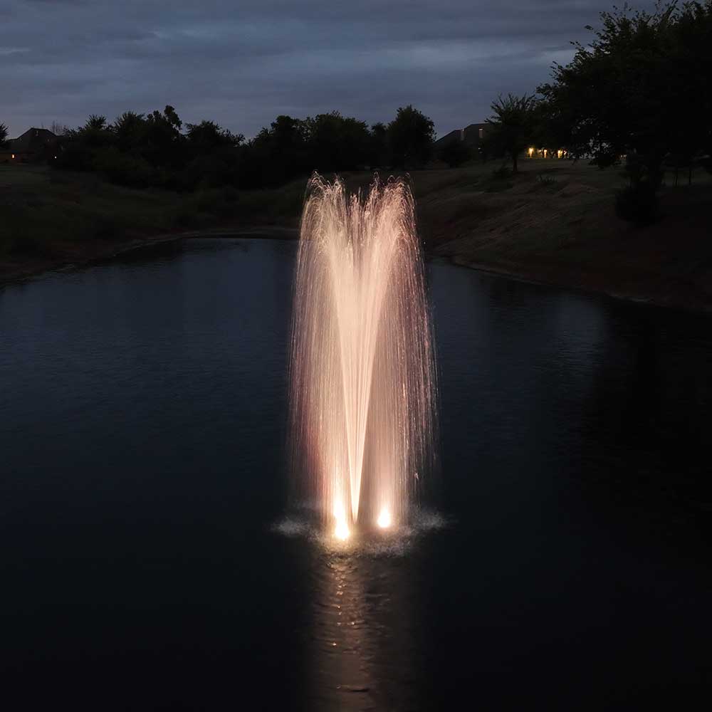 PondSelect: E-Series 1/2 HP Pond Fountain, 4 Spray Patterns – 230V