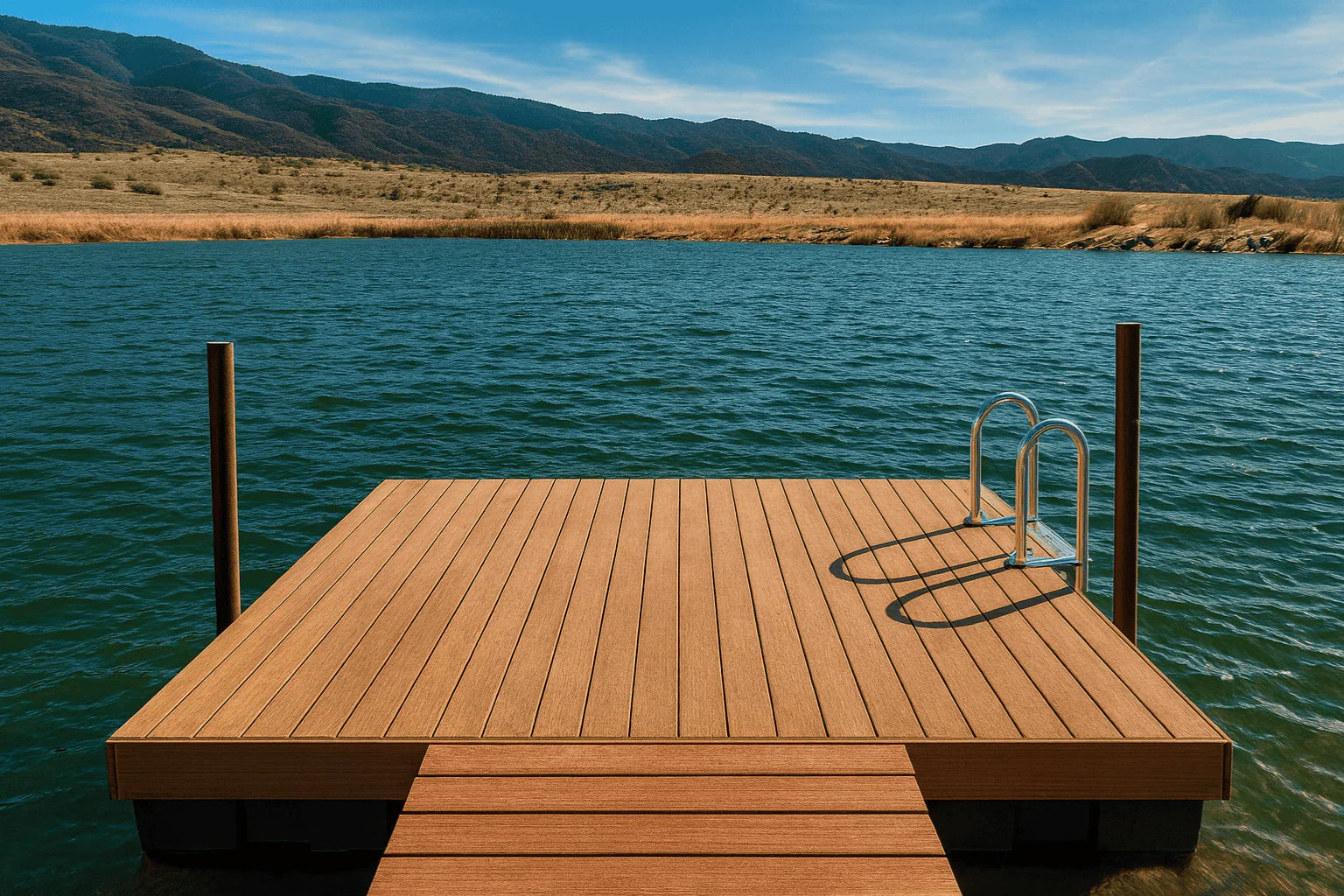 Outdoor Water Solutions: Pond Dock Ladder / Safe, Durable and Retractable Access