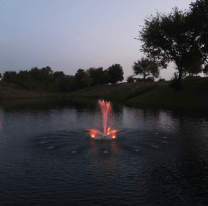 PondSelect: Classic Series 1/3 HP Pond Fountain, 5 Spray Patterns – 115V