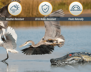 Outdoor Water Solutions: Floating Alligator Head Decoy / Protect Fish Predator Control
