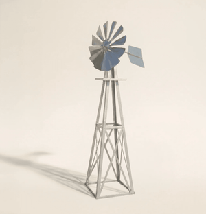 Outdoor Water Solutions: Steel Garden Windmill for Yard