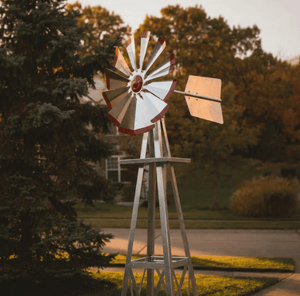Outdoor Water Solutions: Steel Garden Windmill for Yard