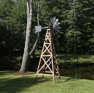 Outdoor Water Solutions: Wood Tower Windmill