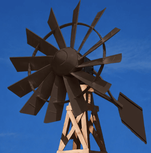 Outdoor Water Solutions: Wood Tower Windmill