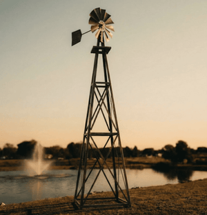Outdoor Water Solutions: Steel Garden Windmill for Yard