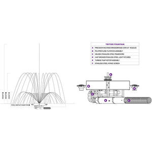 Vertex TriTier Commercial Fountain