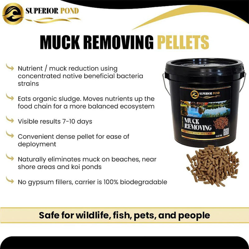 Load image into Gallery viewer, Superior Pond: Muck reducer | Lake &amp; Pond Sludge Pellets | 5LBS | 10LBS
