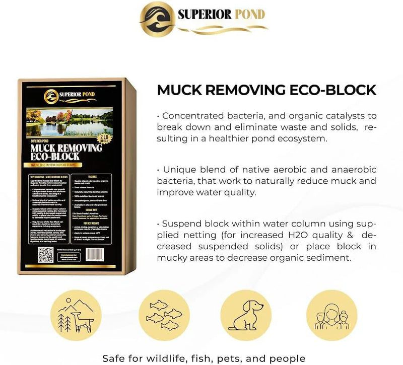 Load image into Gallery viewer, Superior Pond: Eco-Block - Lake &amp; Pond Muck Block | 2LBS | 5LBS
