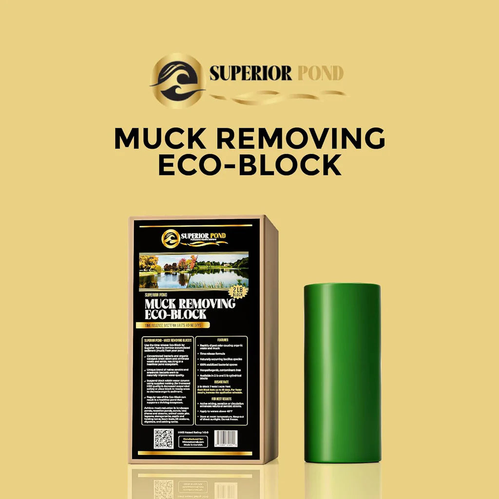 Superior Pond: Eco-Block - Lake & Pond Muck Block | 2LBS | 5LBS