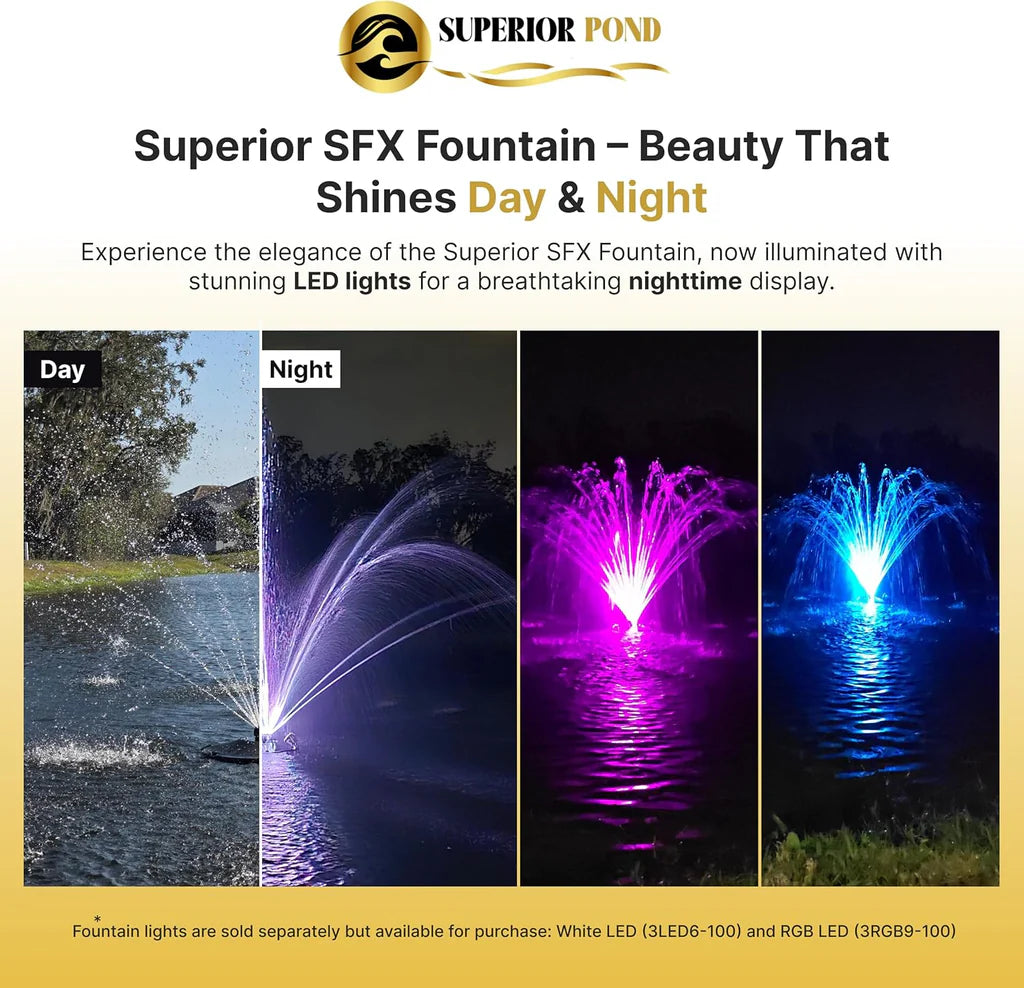 Superior Pond: SFX Floating Fountain - 100 Foot Cord