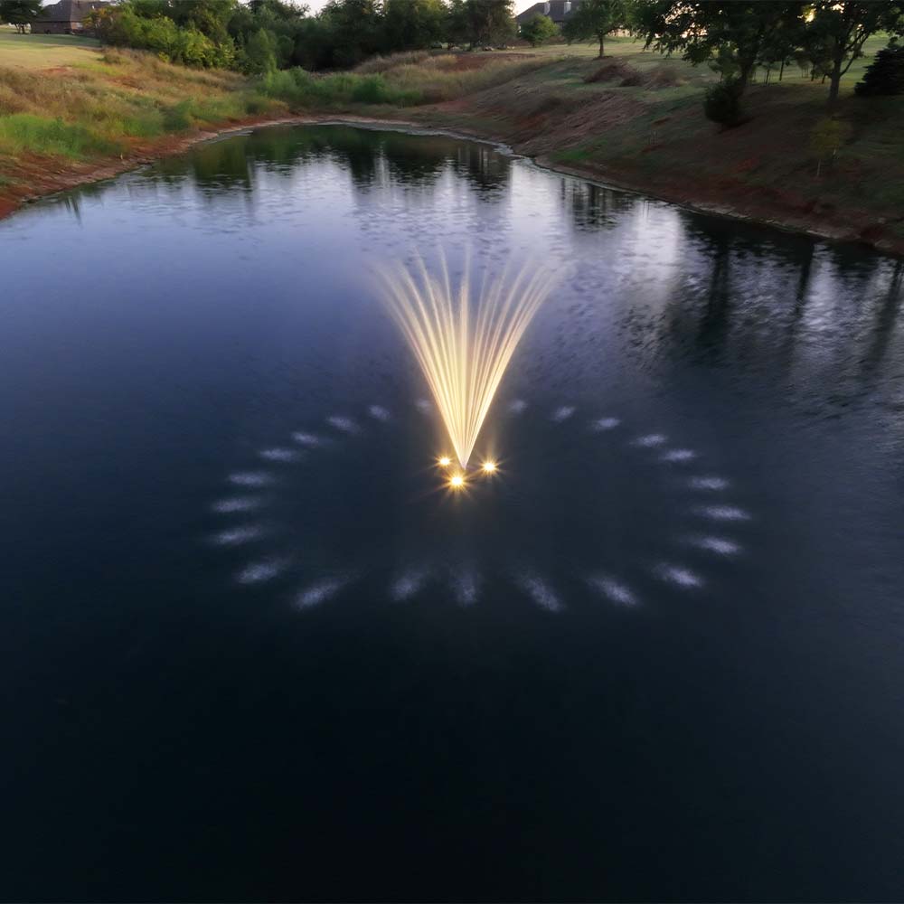 PondSelect: E-Series 1/2 HP Pond Fountain, 4 Spray Patterns – 230V