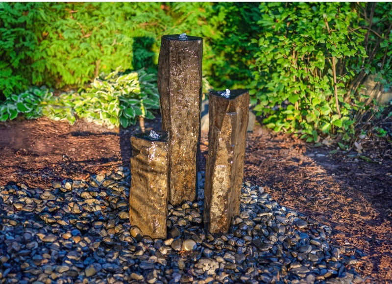 Load image into Gallery viewer, EasyPro: Tranquil Décor Polished Top Real Basalt Three Pack Complete Kit- 20&quot;, 27&quot;, 35&quot;
