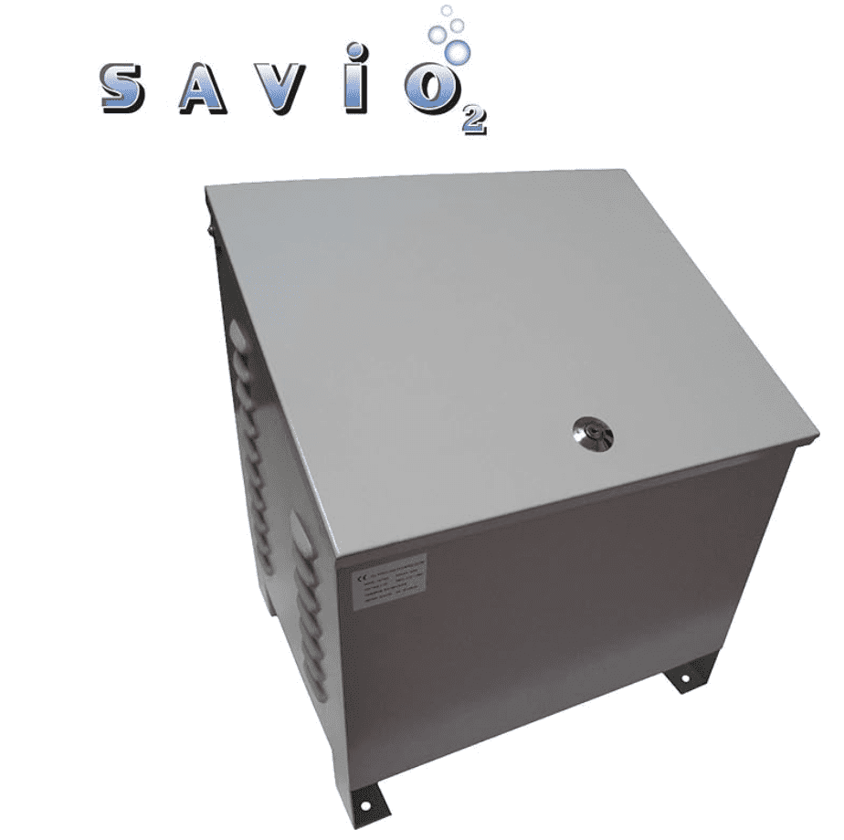 Anjon: Savio2 Aeration System 3 with Enclosures and 1HP Air Pump , Double Diffusers, 100' Weighted Tubing